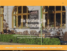 Tablet Screenshot of cafe-mirabelle.com